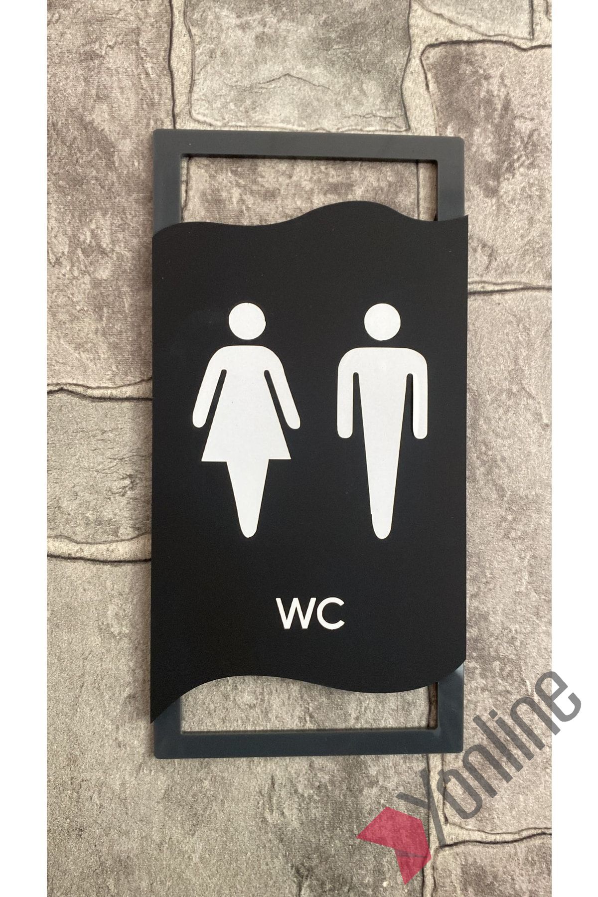 Antrasit Çerçeveli WC Levhası