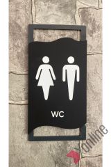Antrasit Çerçeveli WC Levhası