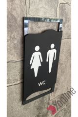 Antrasit Çerçeveli WC Levhası