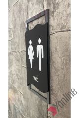 Antrasit Çerçeveli WC Levhası