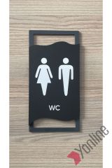 Antrasit Çerçeveli WC Levhası