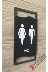 Antrasit Çerçeveli WC Levhası
