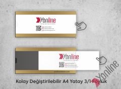Kapı ve Duvar Tipi Kolay Değiştirilebilir A4 1/3 Föylük