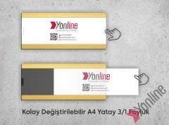 Kapı ve Duvar Tipi Kolay Değiştirilebilir A4 1/3 Föylük
