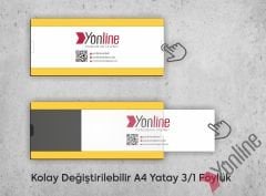 Kapı ve Duvar Tipi Kolay Değiştirilebilir A4 1/3 Föylük