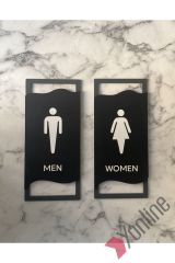 Antrasit Çerçeveli Siyah WC Levhası