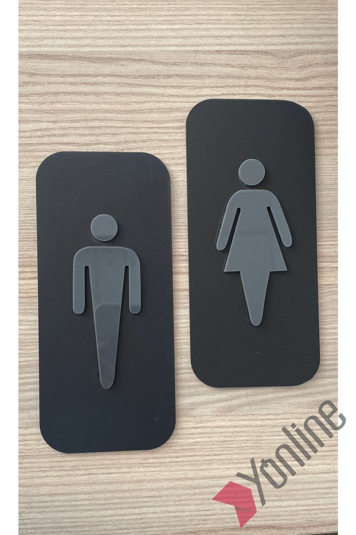Black Cool Serisi Kabartmalı WC Levhası