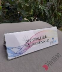 Çift Yönlü Değiştirilebilir Masaüstü İsimlik