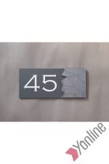 Füme Aynalı Antrasit Kapı Numarası