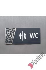 Gümüş Desenli WC Levhası
