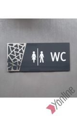 Gümüş Desenli WC Levhası