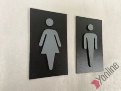 Eko Siyah Cool Kabartmalı WC Levhası Seti