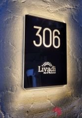 Diamond Elegant Serisi Işıklı Otel Kapı Numarası