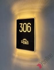 Diamond Elegant Serisi Işıklı Otel Kapı Numarası