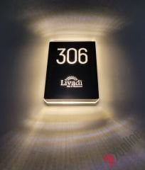 Diamond Elegant Serisi Işıklı Otel Kapı Numarası