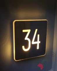 Diamond Square Serisi Işıklı Kapı Numarası