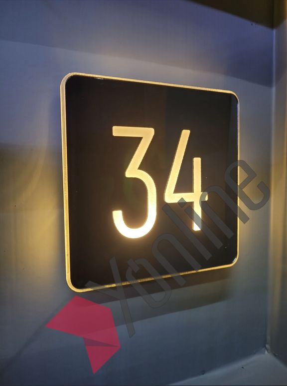 Diamond Square Serisi Işıklı Kapı Numarası