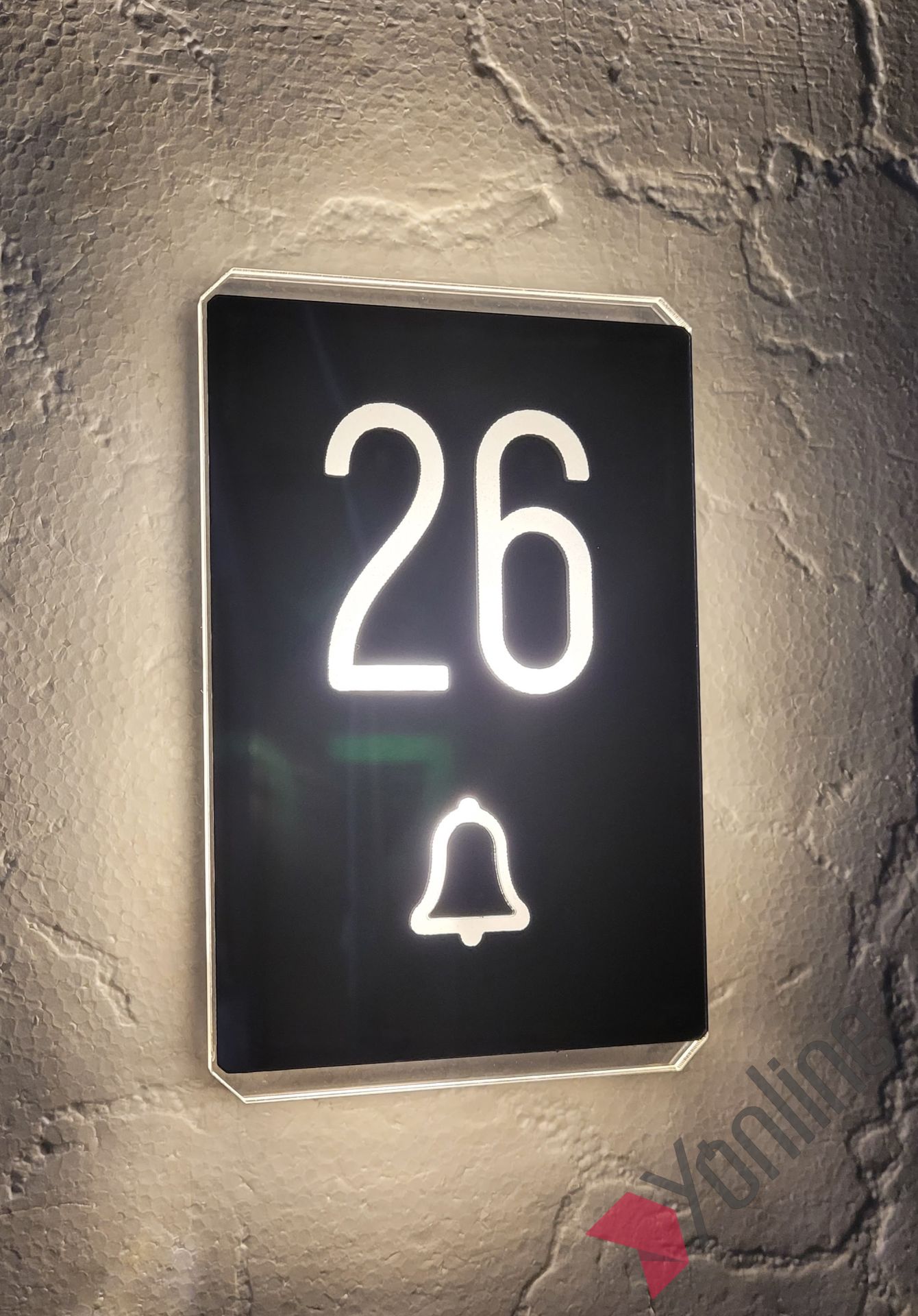 Diamond Bell Serisi Zil Butonlu Işıklı Kapı Numarası