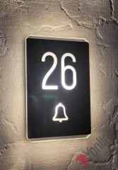 Diamond Bell Serisi Zil Butonlu Işıklı Kapı Numarası