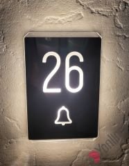 Diamond Bell Serisi Zil Butonlu Işıklı Kapı Numarası