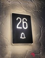 Diamond Bell Serisi Zil Butonlu Işıklı Kapı Numarası