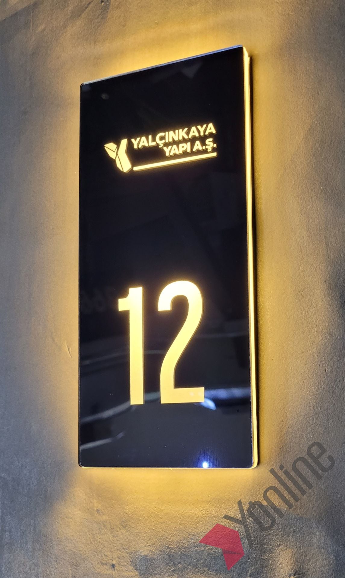 Diamond Lounge Serisi Işıklı Kapı Numarası