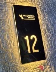 Diamond Lounge Serisi Işıklı Kapı Numarası