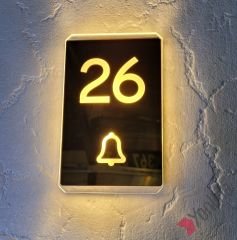 Diamond Bold Serisi Işıklı Kapı Numarası