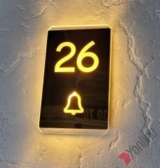 Diamond Bold Serisi Işıklı Kapı Numarası