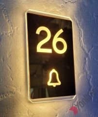 Diamond Bold Serisi Işıklı Kapı Numarası