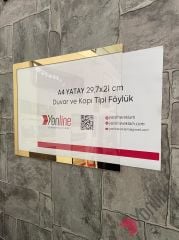 A4 Yatay Kolay Değiştirilebilir Kapı ve Duvar Tipi Föylük Pano