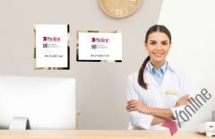 A4 Yatay Kolay Değiştirilebilir Kapı ve Duvar Tipi Föylük Pano