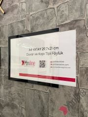 A4 Yatay Kolay Değiştirilebilir Kapı ve Duvar Tipi Föylük Pano