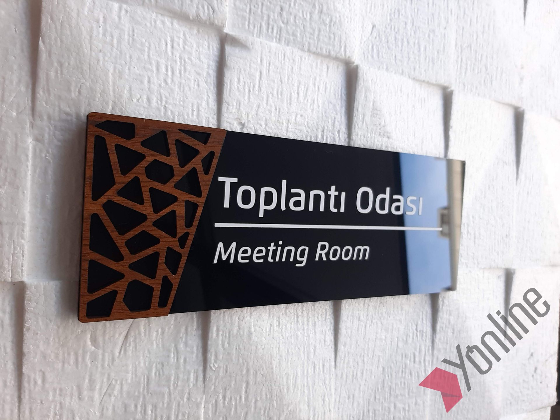 Wooden Serisi Toplantı Odası Kapı İsimliği