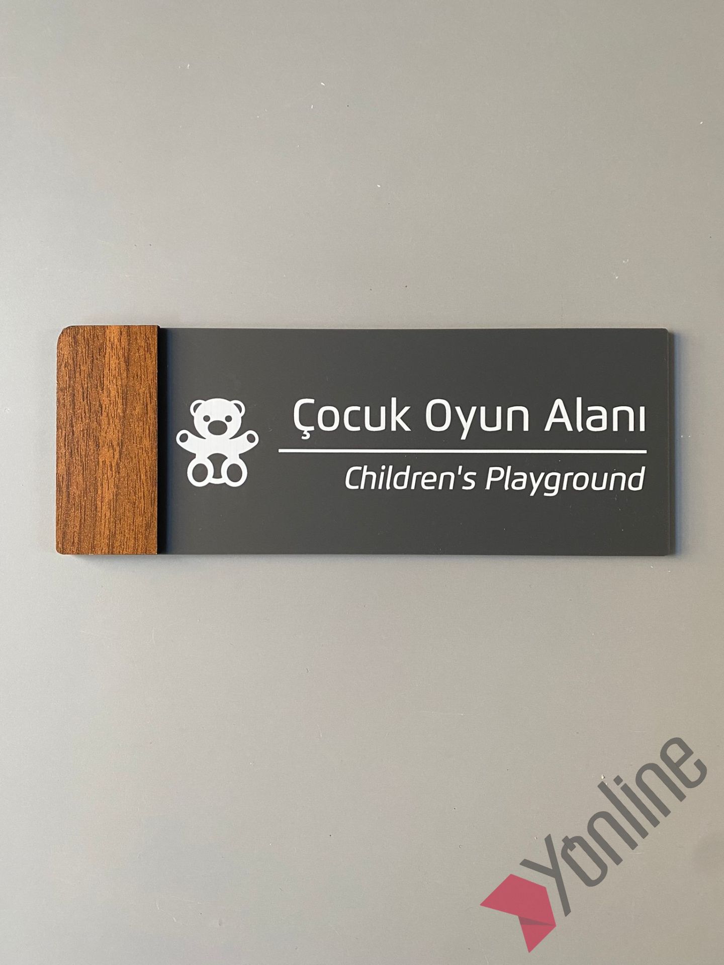 Wooden Serisi Çocuk Oyun Alanı Kapı İsimliği