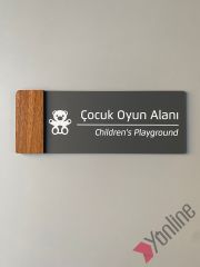 Wooden Serisi Çocuk Oyun Alanı Kapı İsimliği