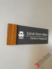 Wooden Serisi Çocuk Oyun Alanı Kapı İsimliği