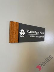 Wooden Serisi Çocuk Oyun Alanı Kapı İsimliği