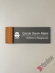 Wooden Serisi Çocuk Oyun Alanı Kapı İsimliği