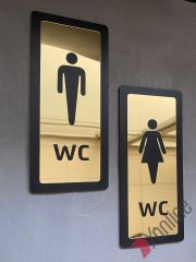 Altın Aynalı WC Levhası