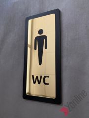 Altın Aynalı WC Levhası