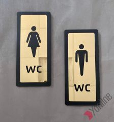 Altın Aynalı WC Levhası