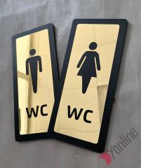 Altın Aynalı WC Levhası