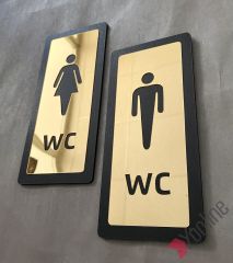 Altın Aynalı WC Levhası