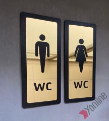 Altın Aynalı WC Levhası