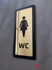 Altın Aynalı WC Levhası