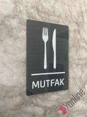 Basic Antrasit Mutfak Kapı İsimliği