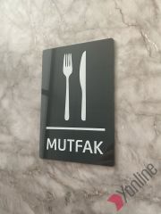 Basic Antrasit Mutfak Kapı İsimliği