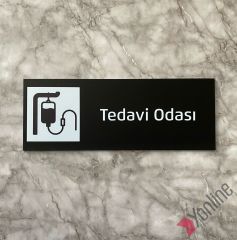 Tedavi Odası Siyah Kapı İsimliği