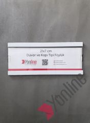 Kapı ve Duvar Tipi Kolay Değiştirilebilir Beyaz A4 1/3 Föylük